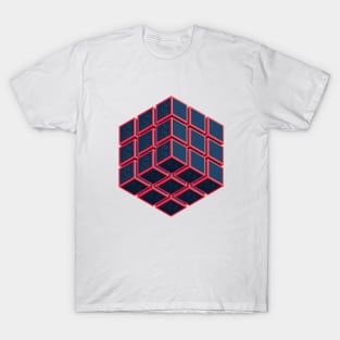 cube consisting set units database concept server rack blockchain T-Shirt